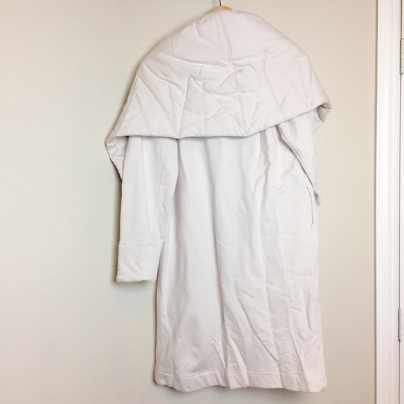 Young Fabulous Broke Cream Quilted Blanket Open Cardigan Jacket S/M Cozy NWT - Picture 7 of 8